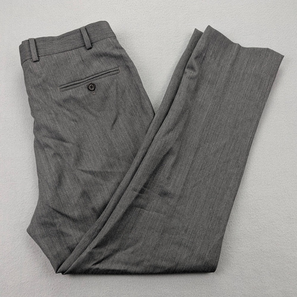 Brooks Brothers Pants Mens 36x32 (Hemmed 30) Gray Madison‎ Fit Wool Dress Slacks